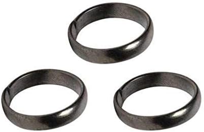 Unisex Adult Asli Kaale Ghode Ki Naal Ki Ring/Black Horse Shoe Iron Ring (3 Pc) Pooja Samagri