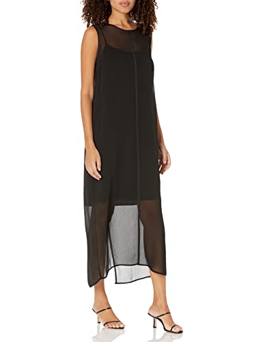 Dkny Women's Partially Lined Zip-Closure Midi Dress, Black #TOP15