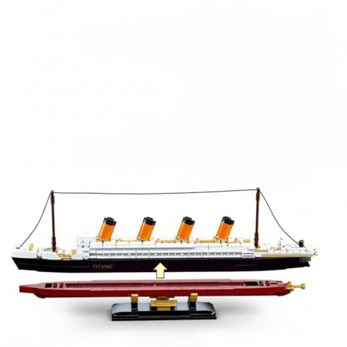 Image of SKY LINE OCEAN Ship Building Blocks Set with Miniature Characters for Kids on Birthday, Children's Day, Special Occasions for Boys & Girls 481+ Pcs with (2 Years Structural Warranty)