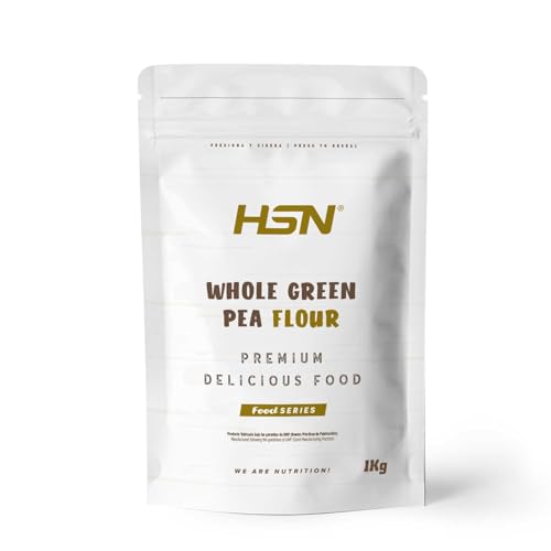 HSN Harina Integral de Guisante Verde Sin Gluten | 1Kg | Apta para Dietas Veganas | 100% Whole Green Pea Flour | No Incluye Dosificador | No-GMO
