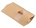 Katfort Stand Up Pouches 100pcs, 7.8''×4.6'' Resealable Bags for Small Business, Resealable Kraft Paper Bags with Window, Paper Bakery Bag for Small Business, Family, Company