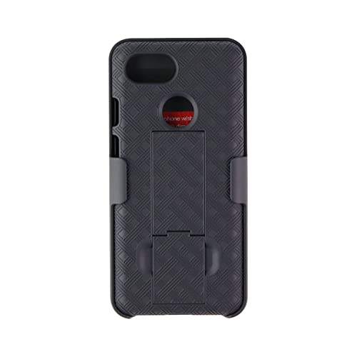 Google Pixel 3 Coque Holster Combo Verizon Étui Rigide Noir Clip Ceinture Protection Choc