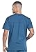 Men Scrubs Set Workwear Professionals WW695 V-Neck Top & WW190T Tapered Leg Fly Front Cargo Pant, Caribbean Blue- S Top/S Tall Pant