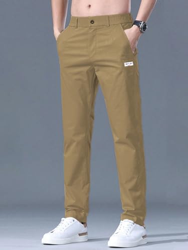 Image of TOPLOT Men's Regular Casual Trouser (Pant-5188-Gold-42) Silver