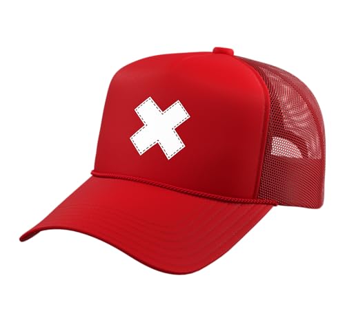 One Piece Chopper X Officially Licensed Trucker Hat with Adjustable Mesh Back Red
