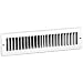 Wall Register "10"" X 2"" GRILLE TOE SPACE WHITE"