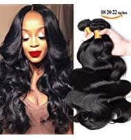 Brazilian Virgin Hair Body Wave 18/20/22 Inch Human Hair 3 Bundles Weaves 100% Unprocessed Hair Extensions Natural Color