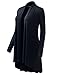 AMORE ALLFY Women's Extra Long Cardigan Navy Large