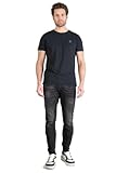Longueur de jambes : 34 Le Temps des Cerises Jeans 900/03 Tapered arqué Cravan Noir N°1