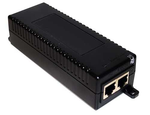 Image of BROWAN PoE Injector Adaptor 30W Gigabit 10 /100 /1000 Mbps Ethernet Switch IEEE 802.3af /at Complaints Power and Data Transmission for Wireless Device Router Distance Up to 328 Feet (Single Port)