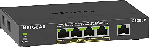 Netgear GS305Pv2 5 ports /101001000Avec POENon empilableNon manageable - vue 4
