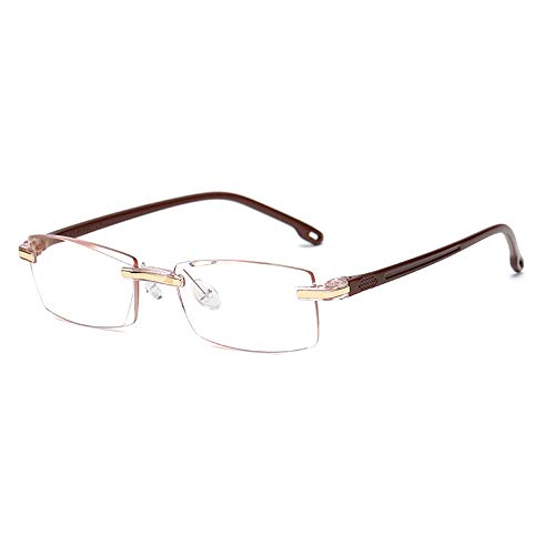 Rongchy Blue Light Blocking Glasses Rimless Reading Glasses Anti Blue Eyeglasses Rays Computer Men Women Reading Glasses +1.00
