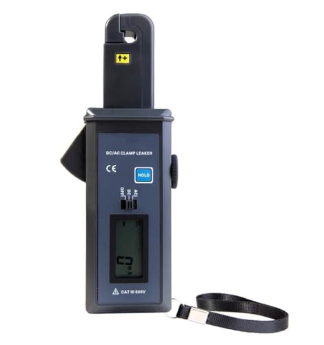 Medidor Digital de Corriente de Fuga AC/DC con Pinza, Rango 0mA a 60.0A, Pantalla LCD, Tamaño de Pinza 7mm miniatura 1