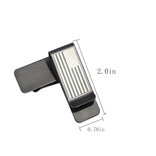 Small Men's Slim Money Clip, Stainless Steel Credit Business Card Holder, Pocket Cash Wallet, (1)4