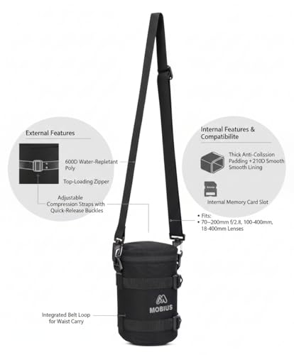 Image of TEKTONIC Tele Lens Sling Bag with Belt for DSLR Cameras | Protective Carry Case for 70-200mm Telephoto Lenses