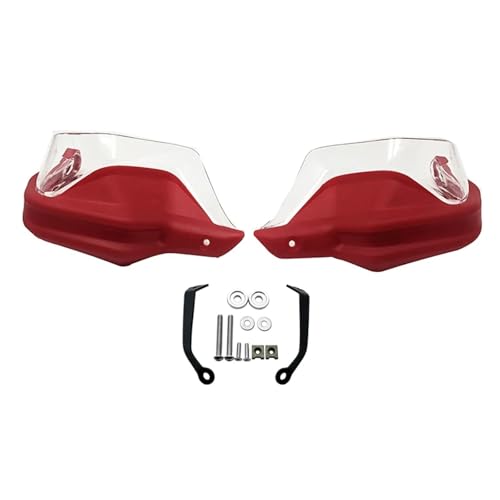 Protège mains pour CFMOTO 450MT protection guidon et levier rouge transparent