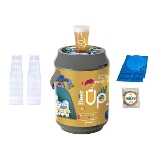 BEER UP décor Epicurien Tireuse à bières portative - 10 verres - fûts Beertender - 20h de froid sans électricité - remplissage par le fond des verres