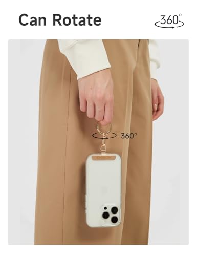 Phone Tether Tab ×1,Spring Ring ×1,Metal Patch,Universal Phone Lanyard Black - Photo 2 sur 29