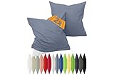 Photo Gallery npluseins federe per cuscino in cotone renforcé, confezione doppia, 100% cotone, semplice ed elegante, 698.898, 40 x 60 cm, colore: blu jeans Photo Gallery npluseins federe per cuscino in cotone renforcé, confezione doppia, 100% cotone, semplice ed elegante, 698.898, 40 x 60 cm, colore: blu jeans