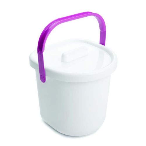 The Neat Nursery Co. Nappy Pail and Lid White/Pink