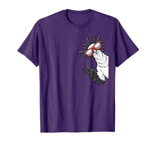 Secretary Bird With Sunglasses From Side T-Shirt