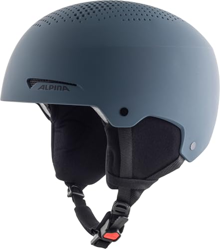 ALPINA ARBER - hochwertiger & Leichter Skihelm für Erwachsene, mit abnehmbaren Ohrenpolstern, optimale Stoßabsorption - Ink matt - L (58-61 cm)