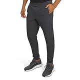 Motion Men's Regular Fit Active Performance Midweight Woven Jogger Pants, Charcoal, Large