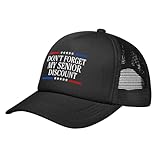 NLWQEKV Don't Forget My Senior Discount Hats Running Breathable Mesh Hat Baseball Caps Black