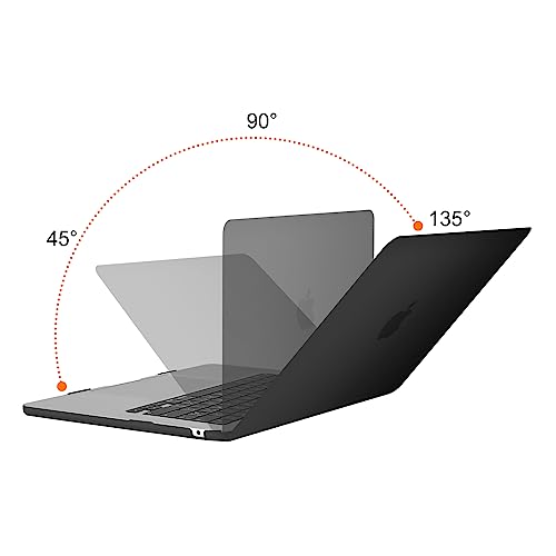 Image of MOSISO Compatible with MacBook Air 15 inch Case M4 M3 M2 2025 2024 2023 Release A3241 A3114 A2941 with Touch ID, Plastic Hard Shell Case&Keyboard Cover&Screen Protector&Storage Bag, Black