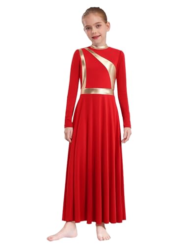 Robe de danse lyrique pour filles à manches longues costume de chœur blanc - 2