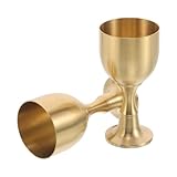 Utilizzo versatile: da utilizzare come mini calice in ottone per offerte all'altare, celebrazioni natalizie o come accessorio per calice da cosplay per fiere rinascimentali e halloween, soddisfacendo con stile le esigenze di vari eventi, coppa di vino dorata, accessorio per calice da cosplay