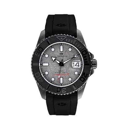 Lorenz DI300 Meteorite Limited Edition 030258MT - Orologio Uomo Sportivo - Orologio Automatico con Quadrante in vero meteorite - Subaqueo Professionale 300 metri - Cofanetto esclusivo Helmet box Diver
