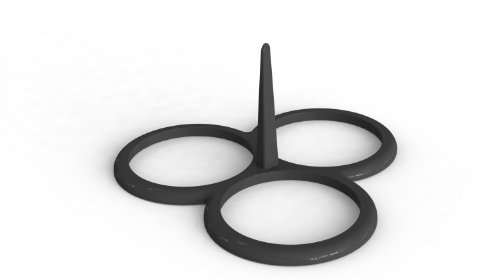 patisse 19232 – Moule à 3 blinis/mini crêpes/pancakes simultanés, silicone Starflex noir, Ø10cm