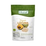 INKANAT Bio Lucuma en Polvo - endulzante natural sabor caramelo sin aditivos - 100% pura Lucuma - superalimento de Perú origen premium - ideal para repostería, batidos y deliciosos postres - Neto 200g