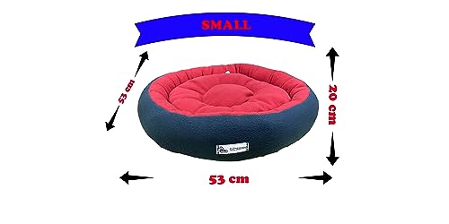 Image of Premium Small Size Dog Bed for Small Dogs and Puppies Anti Skid Bottom Washable Orthopedic Dog /cat Beds Blue /Red