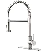 ARRISEA Kitchen Faucets, Pull-Down Kitchen Sink Faucet with 10'' Deck Plate to Cover 1 or 3 Holes...