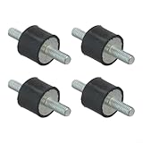 FACULX Professionelles Anti-Vibrations-Gummipuffer-Set, geräuschloser Block-Stoßdämpfer M5 M6 M8 Gewindemontage Dämpfer für Industrieanlagen (M8)