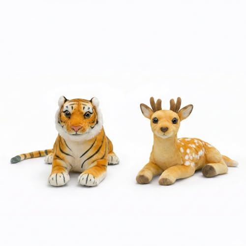 Image of Tabitha Stuffed Toys-Ultra Soft Plush Toy for Kids | Birthday Gifts for Kids and Girls | (Combo of 2 Toys 32 Cm Tiger & Deer)
