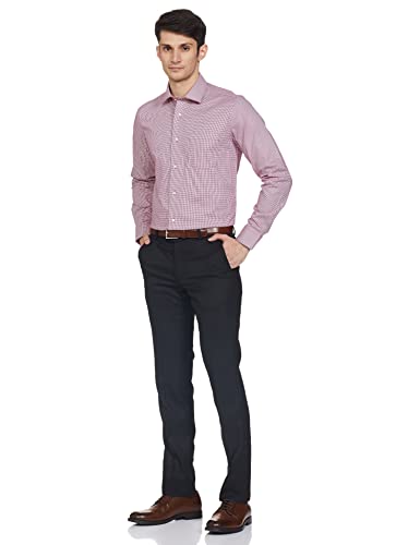 Image of blackberrys Men's Slim Fit Casual Shirt (BP-LG-DO-Alpine # RED 38)