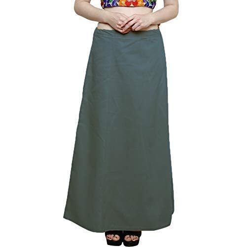 khushi Girl Women's Royal Cotton Readymade Petticoat for Saree (Size-Small) Color-Dark Grey-picture-29
