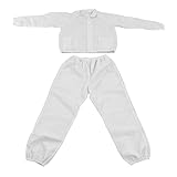 Overall Overall Anti Static Polyester Protective Working Suit White Split Design for SMT Workshop ESD Area Interval, Tool Sets (S)