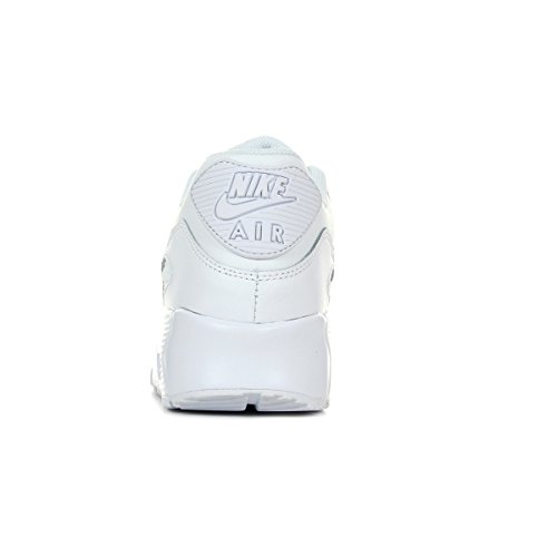 Nike 833412-100 Kid's Air Max 90 Leather Running Shoes, White/White, 6.5 M US Big Kid3