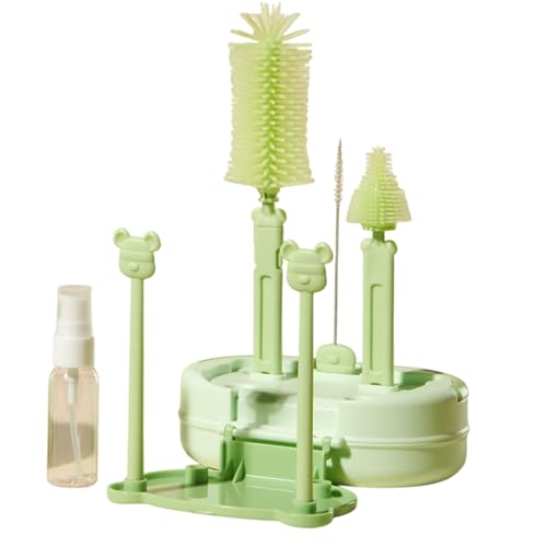 SVCEQZE Kit de Limpieza para Biberones | Set De Limpieza para Biberones,Utensilio para Lavar Vasos con Secador para Cuencos, Pajitas, Tazas, Tetinas y Teteras
