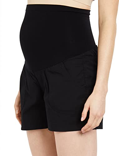 Motherhood Maternity Women's Maternity Secret Fit Belly Poplin Short, Black, Medium #TOP11