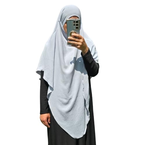 Khimar long triangle foulard crêpe abaya robe prière muslimah