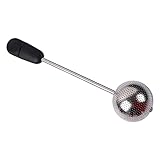 TOGEVAL 3 Piezas colador de te giratorio Infusor de té Cuchara coladora de té para té suelto filtro de café infusor te infusionador de te colador de té filtro de té Acero inoxidable Black
