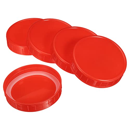 PATIKIL 86mm / 3-1/2" Wide Mouth Plastic Mason Jar Lids