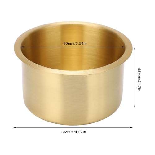 Portavasos universal reclinable en acero inoxidable dorado miniatura 2