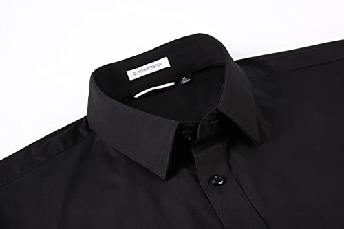Alex Vando Mens Dress Shirts Regular Fit Long Sleeve Stretch Business Dress Shirts for Men