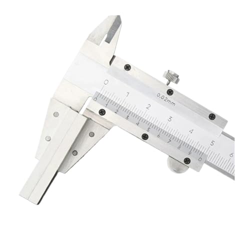 SXYKXYDL Calibrador de Cable de Acero de 0-150 mm y 6 Pulgadas, Calibre Vernier de Cable de mandíbula Grande y Ancho (Vernier Simple)